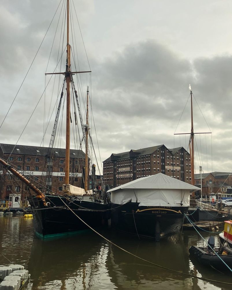 Some boats docked at Gloucester Docks