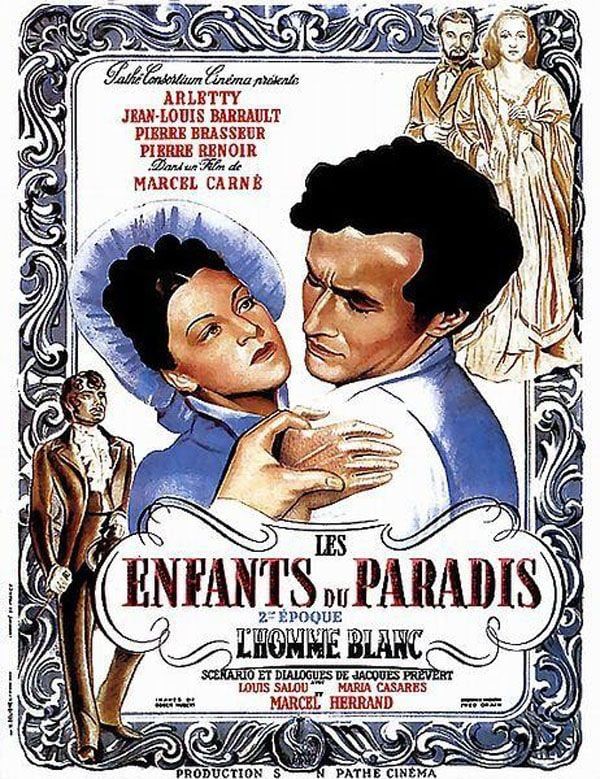 A vintage movie poster for Les Enfants du Paradis