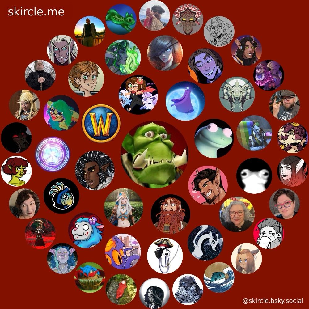 A SKIRCLE WHEEL OF ALL OF THUNK’S FRIENDS! AREN’T DEY NEAT?