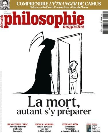 Philosophie magazine : La mort, autant s'y préparer
Illustration : quelqu'un ouvre la porte à la grande faucheuse