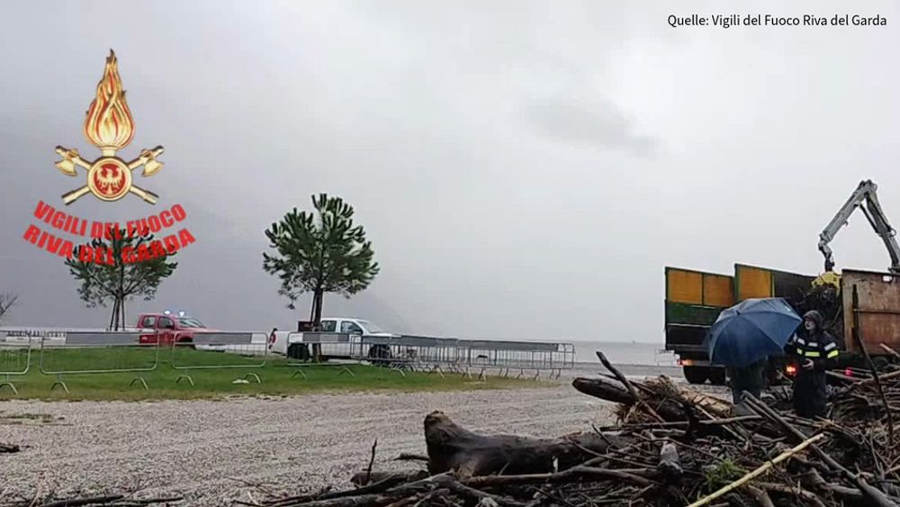 Schlammflut nach Unwetter am Gardasee