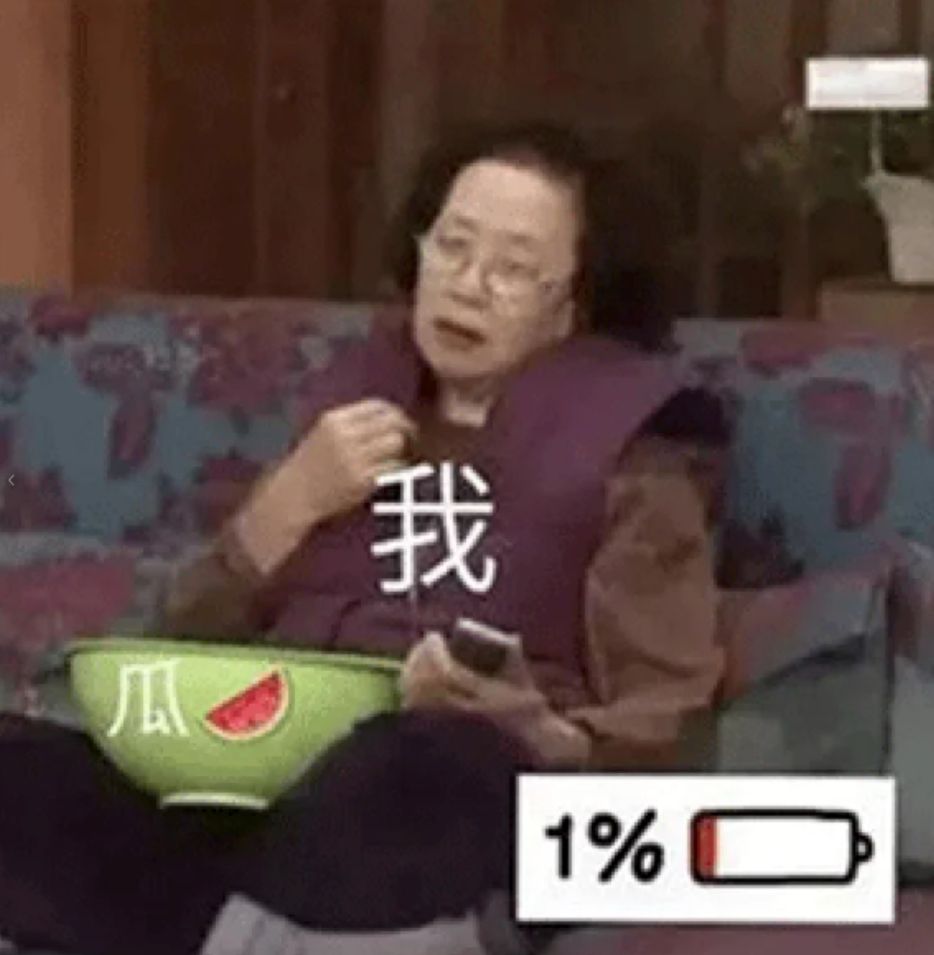 woman (actually an internet meme figure haha) looking exacerbated on couch labeled "me", green labeled "melon" , and a 1% battery thing