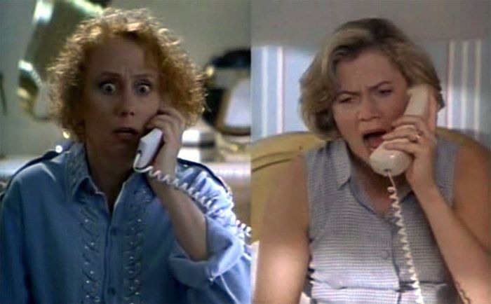 Mink Stole and Kathleen Turner in the film Serial Mom