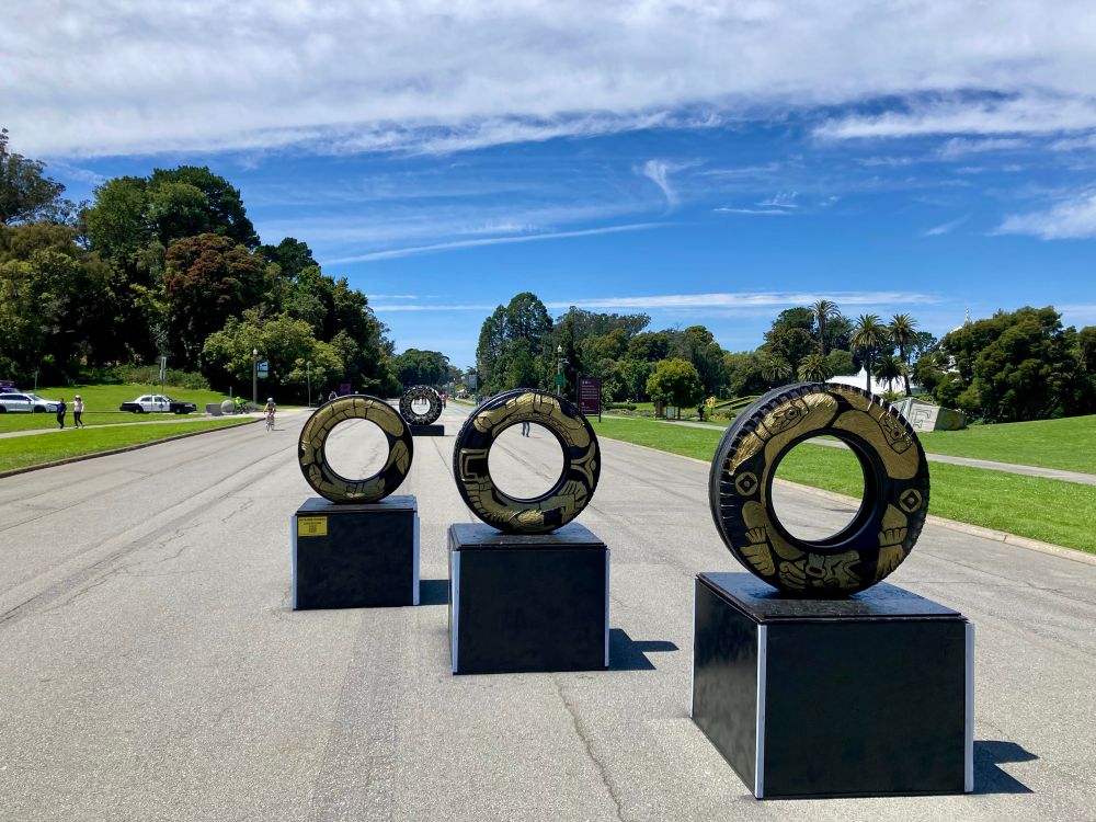 Sculptures on JFK Drive in Golden Gate Park by Betsabeé Romero 