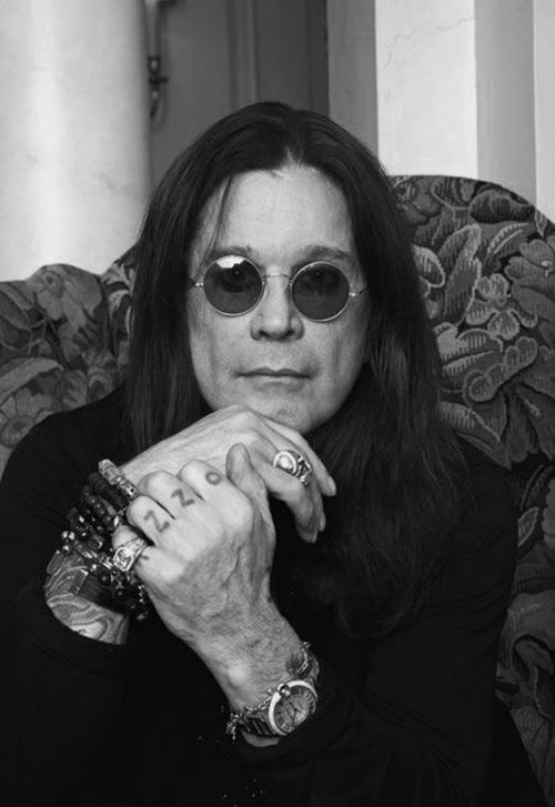A black & white photo of heavy metal icon, Ozzy Osbourne :( 