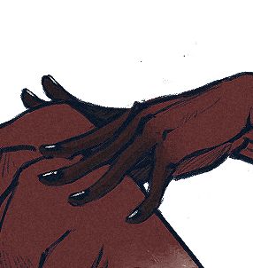 close-up of Voy's hands