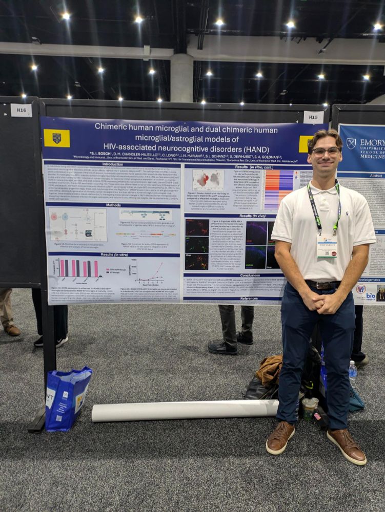 person at scientific poster