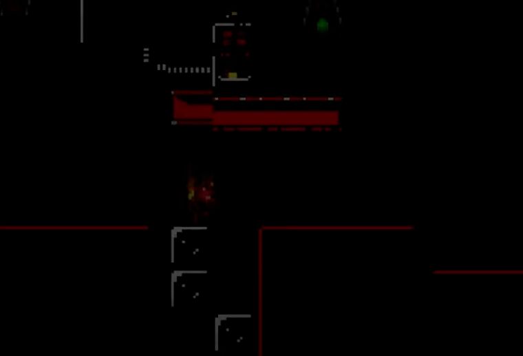 Screenshot of dark mode for Crystal Caves HD. Most of the level is very dark, with some not so obvious rim lighting.