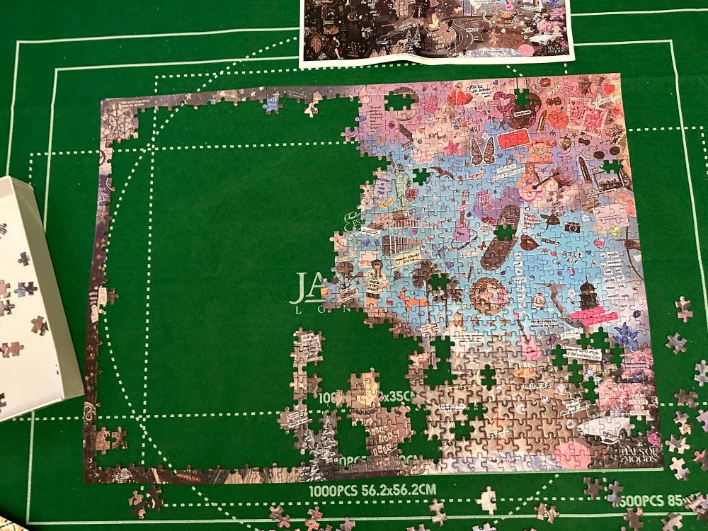 Just under half completed Taylor Swift jigsaw