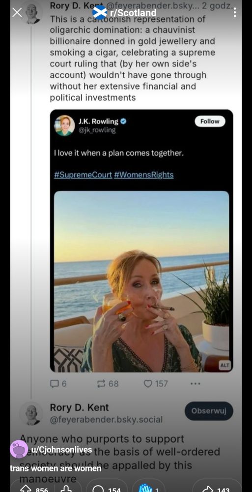 a reddit post from noted oomfie @feyerabender