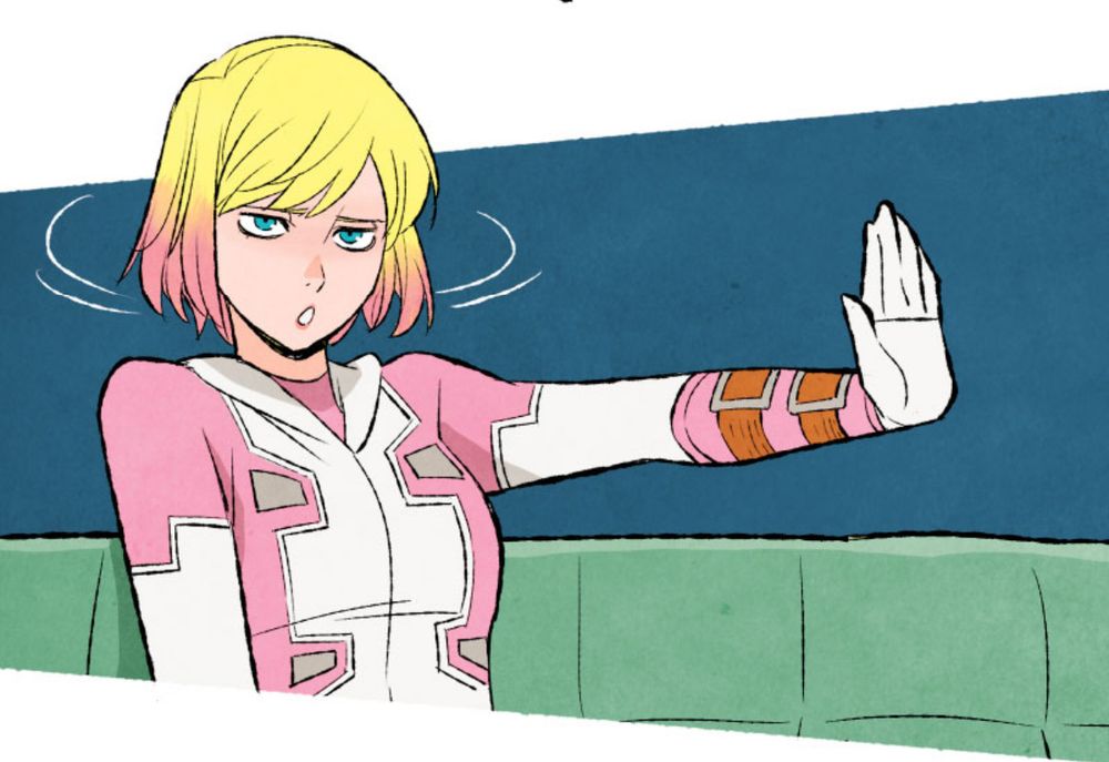 Gwenpool rejecting a costume for Jeff