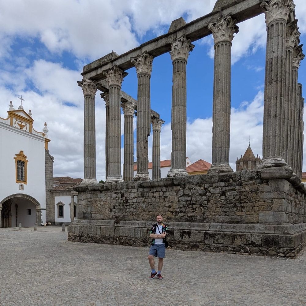 Me at temple in Évora