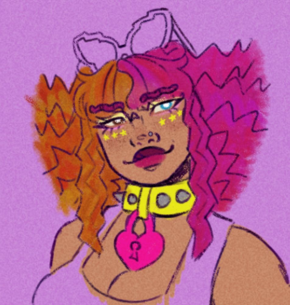 a drawing of neonlicious from lol omg