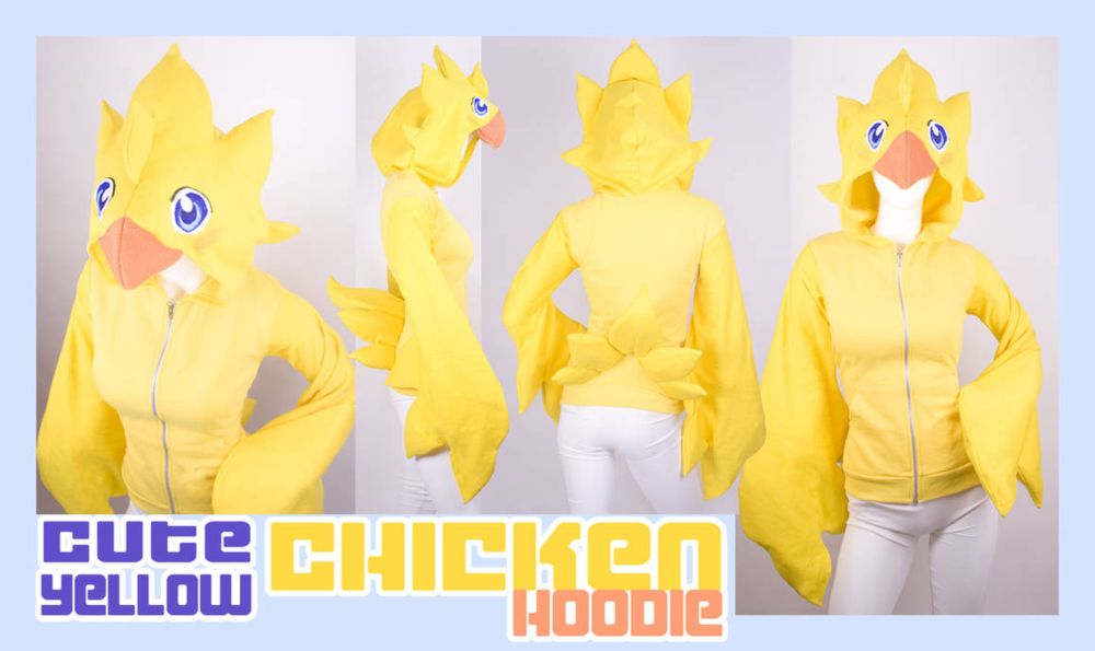 Cute Yellow Chicken Hoodie by KayPikeFashion on DeviantArt