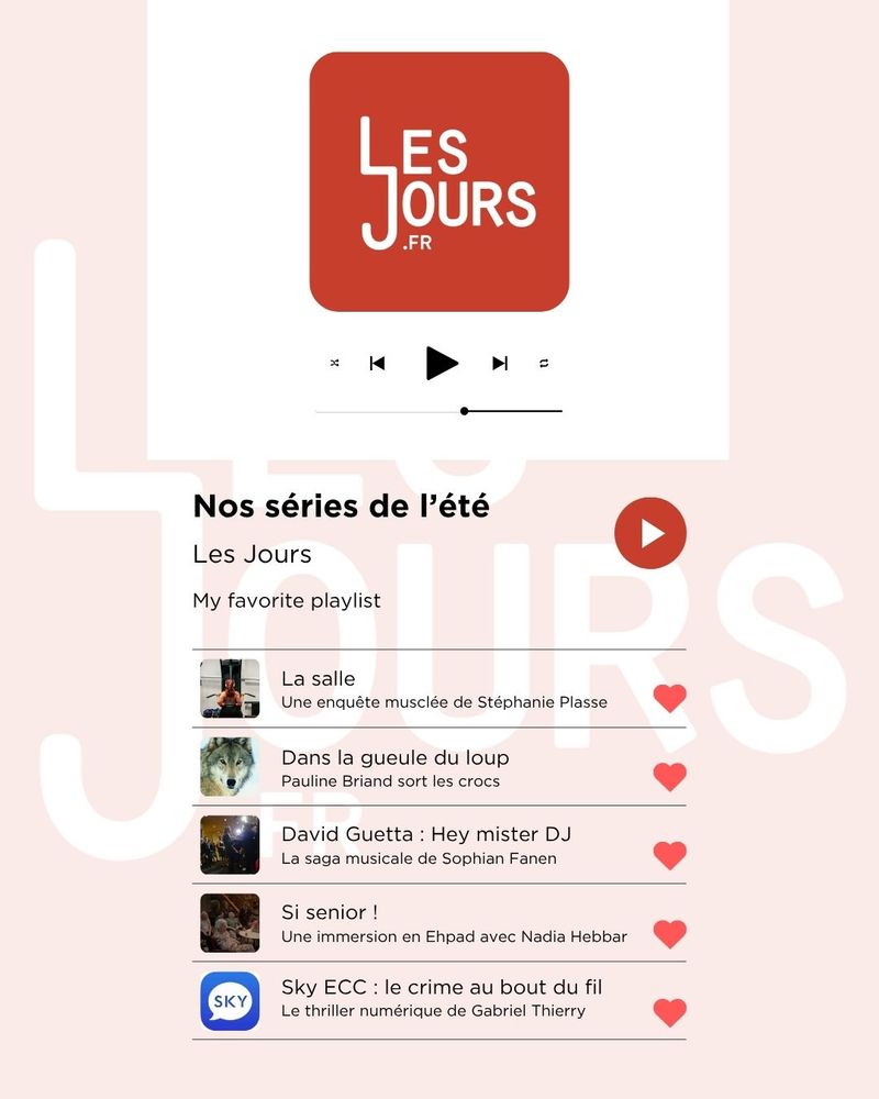 Visuel des séries à venir dont Une série sur les vieux, une autre sur les salles de sport