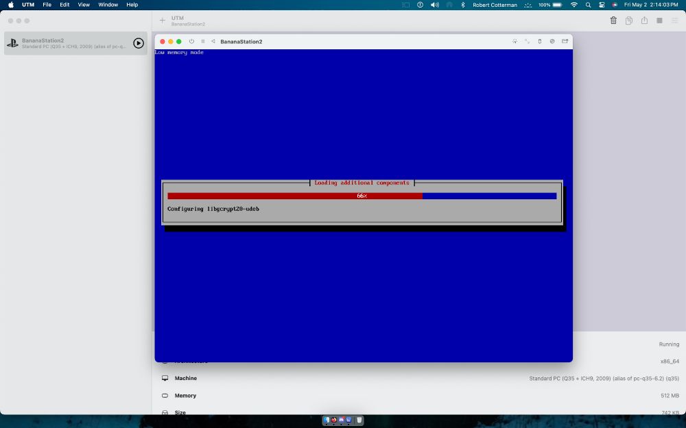Installing Linux to a virtual machine to test software for the project
