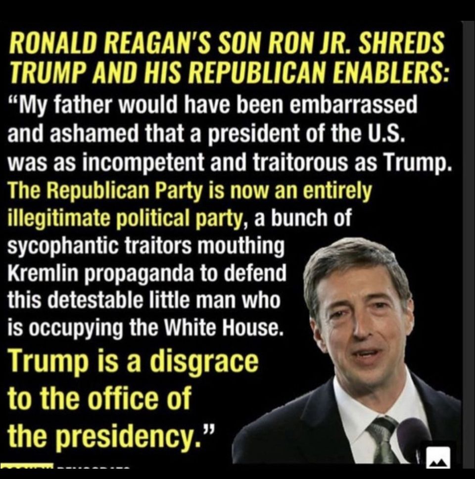 Reagan’s son attacks Trump.