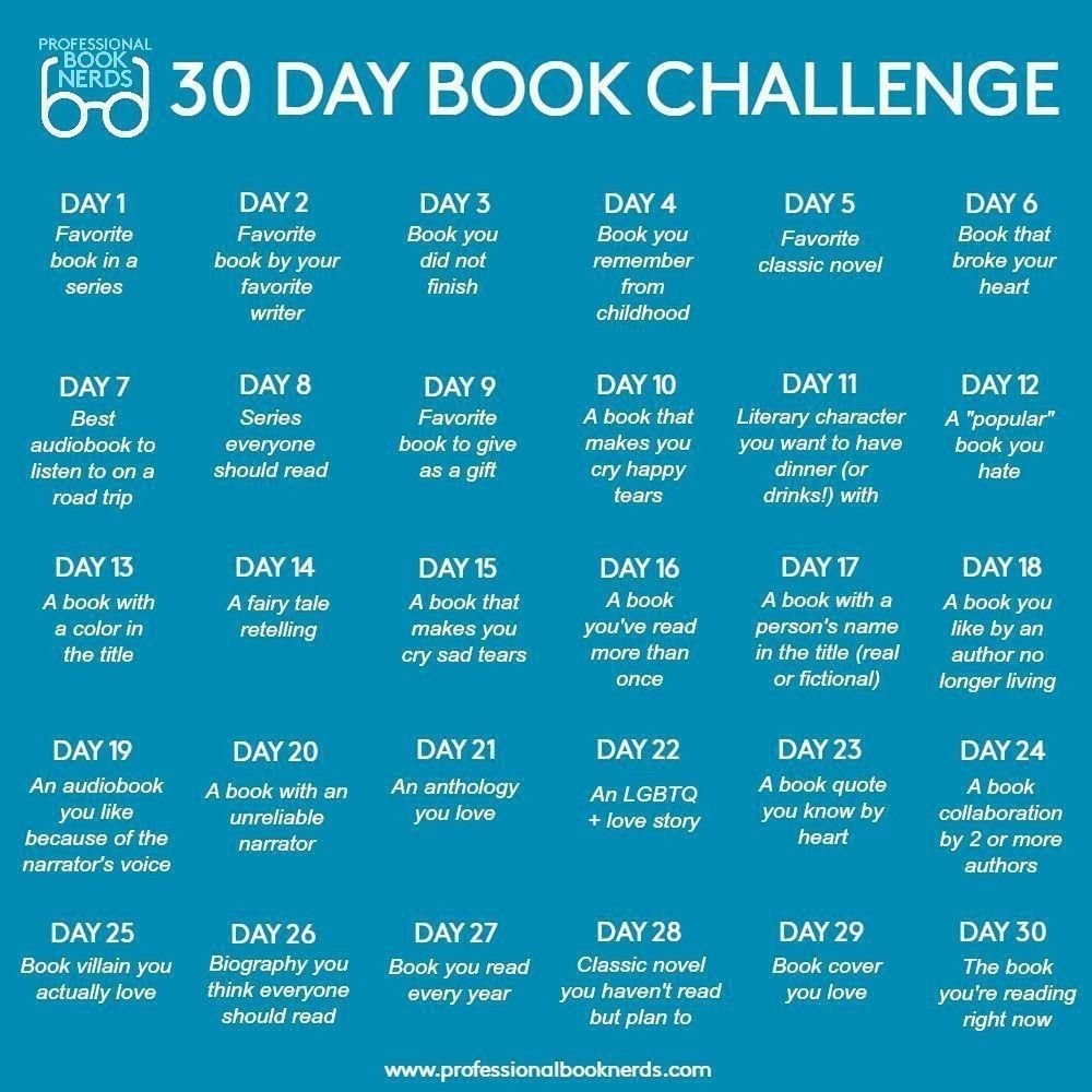A 30 day book challenge 