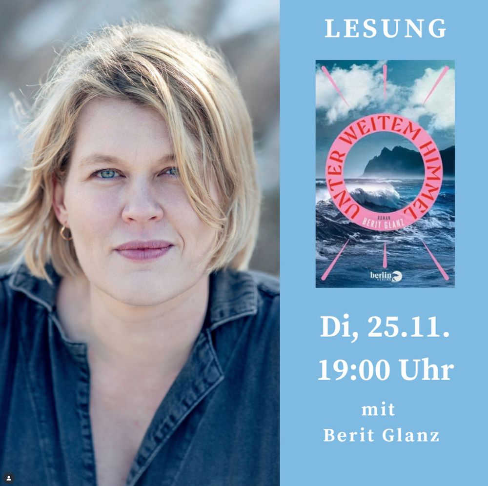 Veranstaltungsankündigung von Instagram, Bild von mir + Daten und Buchcover