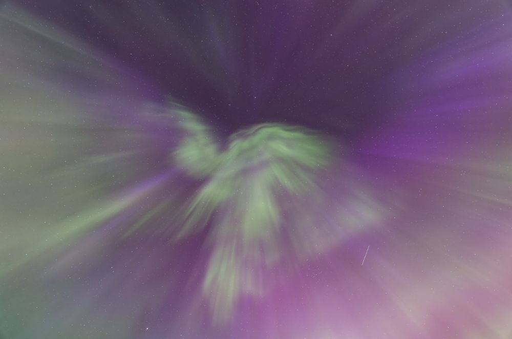 Photograph of aurora corona