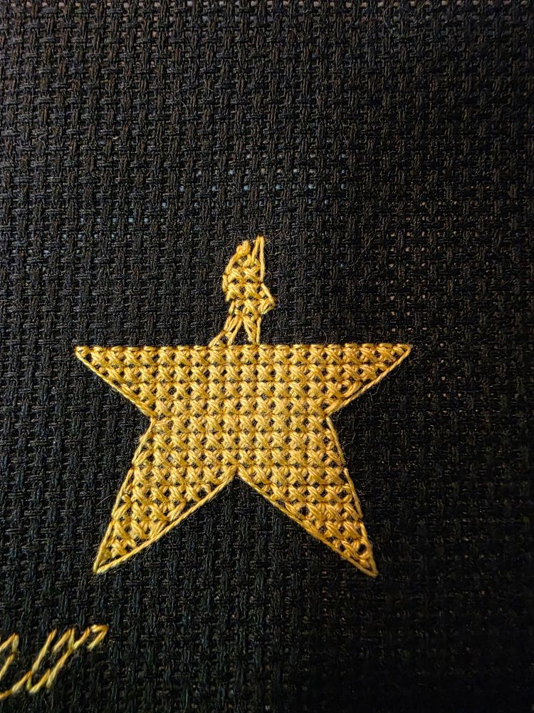 A close up of the Hamilton "star".