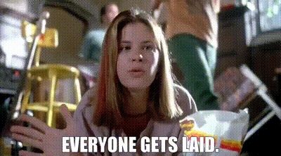 PCU gif of blonde girl holding chips 