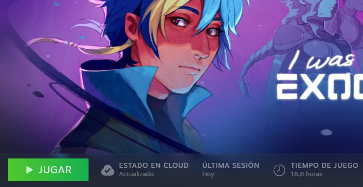 Foto del juego I was a teenage exocolonist en steam donde se ven 16,8 horas jugadas.