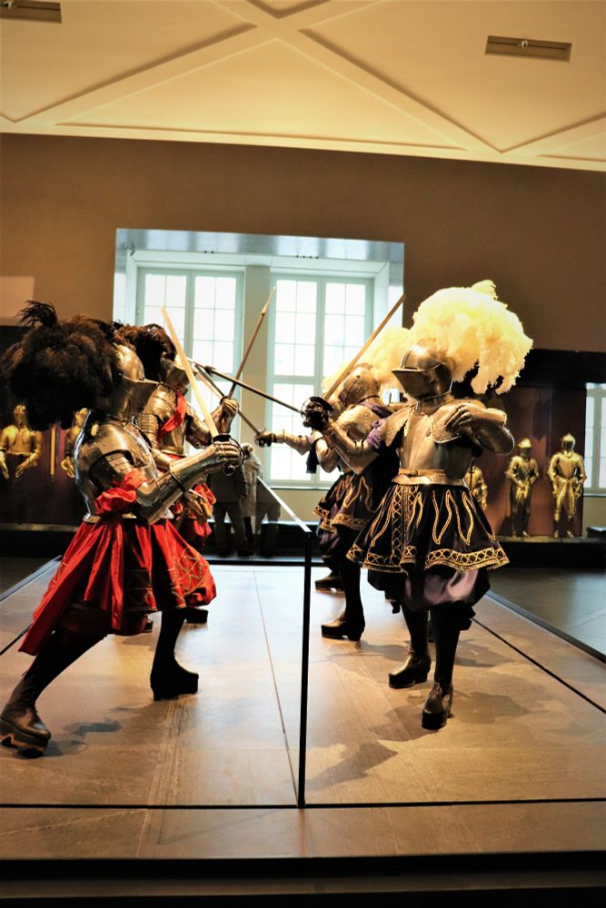 Knights, Knights jousting, Knights at Museum, Germany Museum, Dresden Museum. 