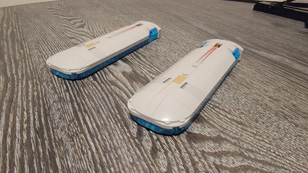 Adding the middle part of the nacelles