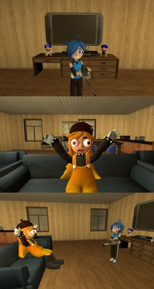 Tari Get Angered again using Starting Chainsaw and Puppet Scares Again and Tari goes Mad using Chainsaw