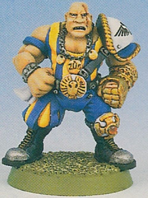 3rd edition Zug model. Rough looking dude with a grim expression. Big hands, big boots and a 