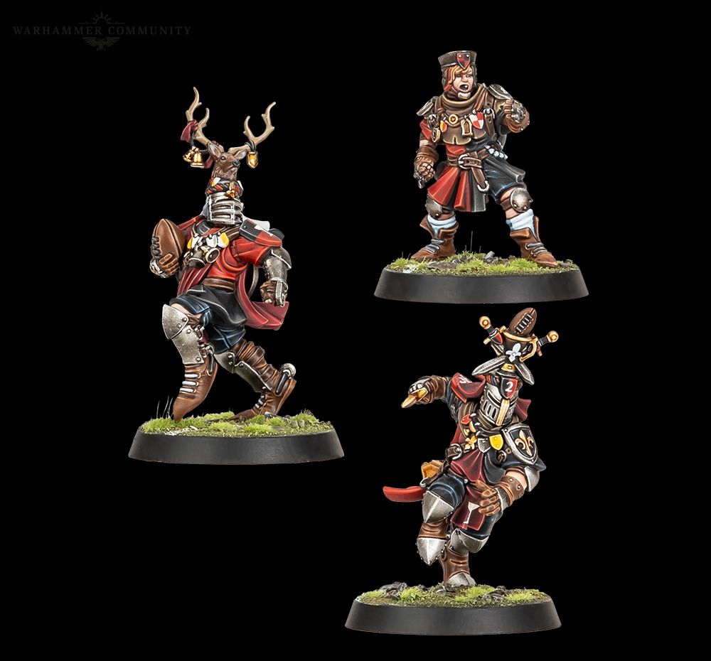 New bloodbowl bretonian models. Catcher, lineman and blitzer.