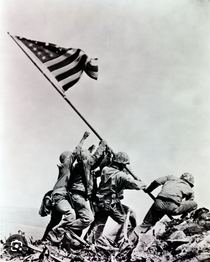Raising the flag at Iwo Jima