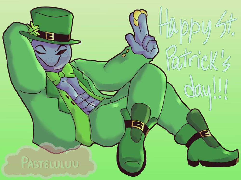 humanoid cheeky from roblox mugen dressed up as a leprechaun!