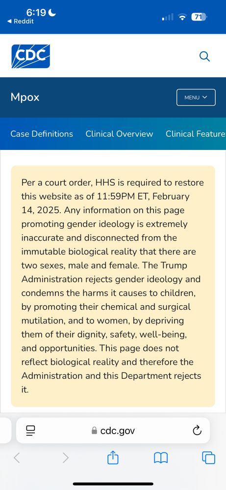 Per a court order, HHS is required to restore this website as of 11:59PM ET, February 14, 2025. Any information on this page promoting gender ideology is extremely inaccurate and disconnected from the immutable biological reality that there are two sexes, male and female. The Trump Administration rejects gender ideology and condemns the harms it causes to children, by promoting their chemical and surgical mutilation, and to women, by depriving them of their dignity, safety, well-being, and opportunities. This page does not reflect biological reality and therefore the Administration and this Department rejects
It. 