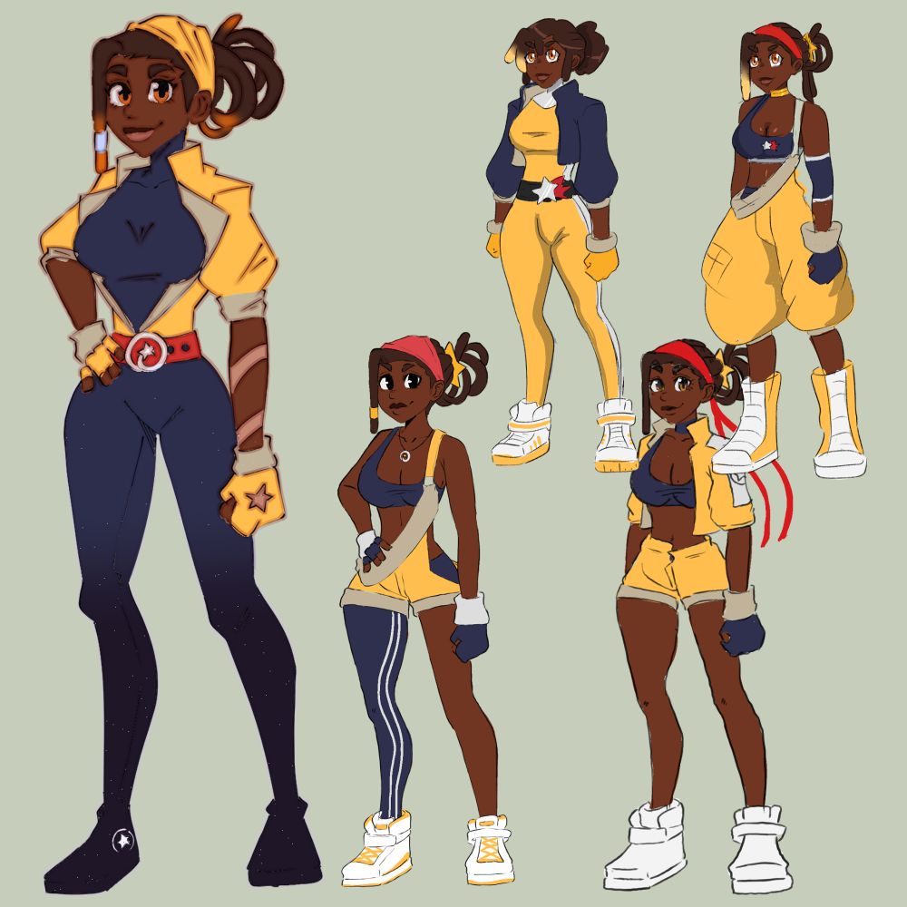 Design sheet of my character, Kara