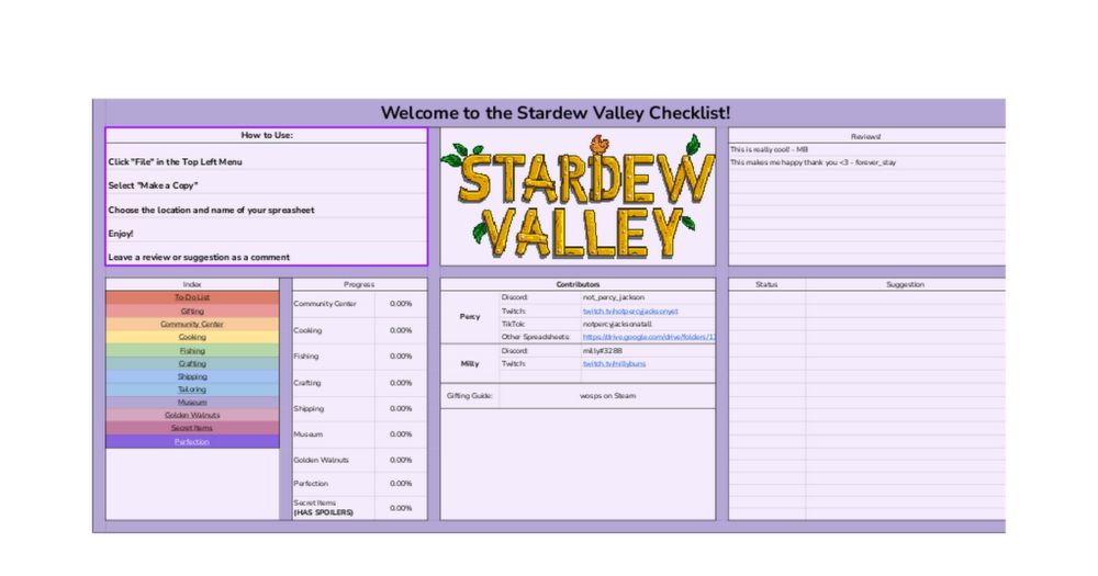 Stardew Guide Template