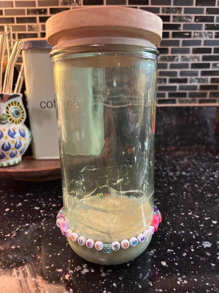 Jar of sourdough starter
