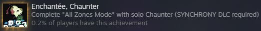 the achievement for completing all zones mode with chaunter in necrodancer