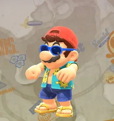 Sightseeing Mario from Mario Kart World