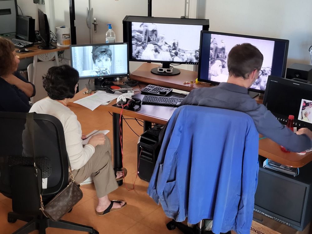 Postproduction du film «Scènes d’occupations à Gaza» à la Cinémathèque de Toulouse. © La Cinémathèque de Toulouse