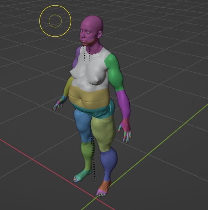 A blender model of a fat woman 