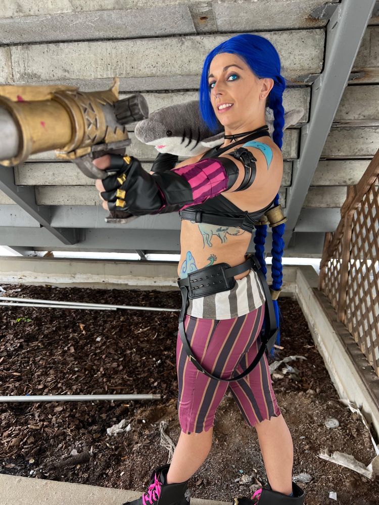 Cosplay of Jinx from the Arcane series on Netflix