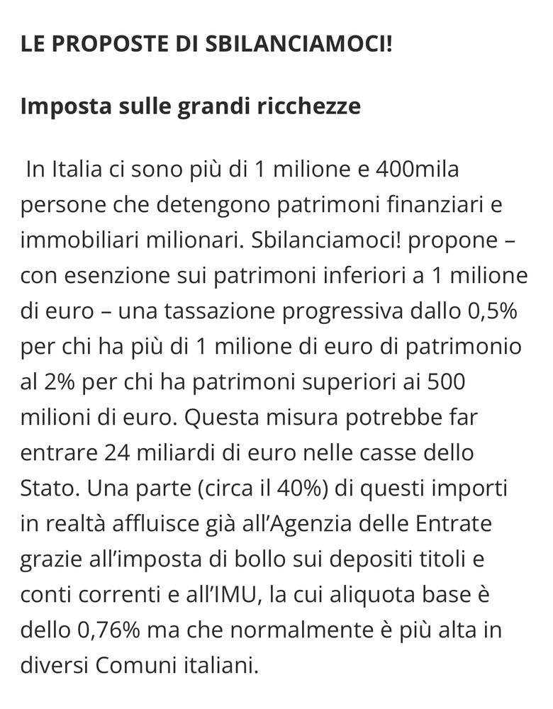 Testo contro manovra sbilanciamoci 