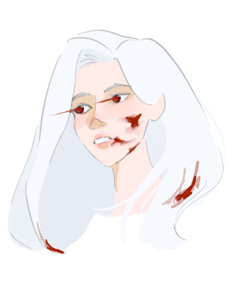 rough sketch of the previous piece with flat colors