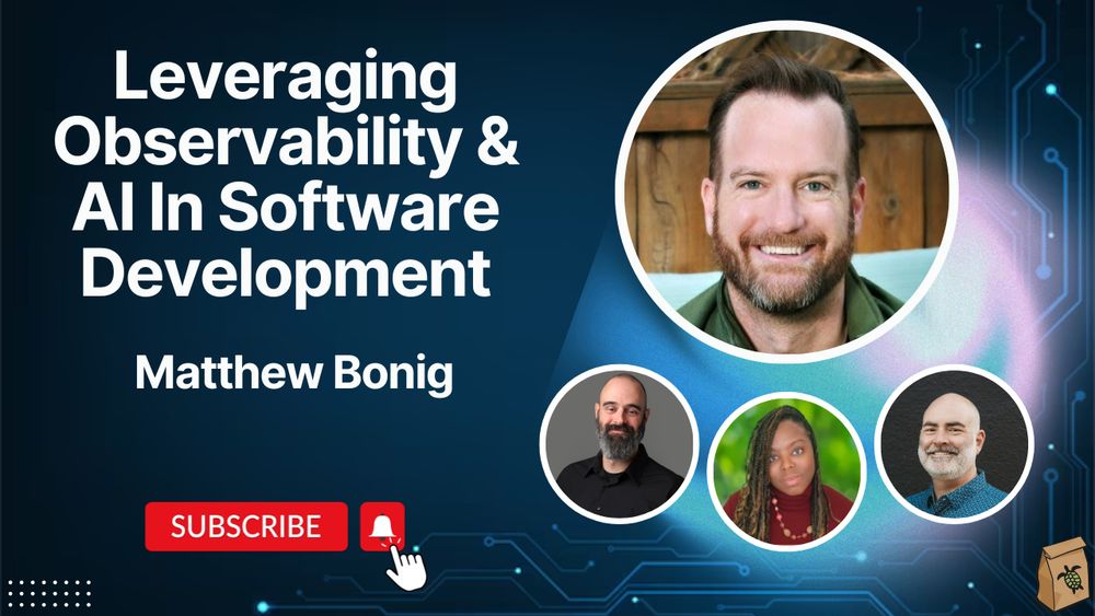 "Leveraging observability and AI in software development" with guest speaker Matthew Bonig on the vBrownBag podcast this Wednesday March 5th at 730 pm central on YouTube: https://youtube.com/live/k10dZSbH8JI?feature=share
