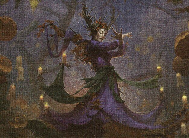 Art for the Magic: the Gathering card 'Leinore, Autumn Sovereign' from the set 'Midnight Hunt Commander' by the artist 'Fariba Khamseh'