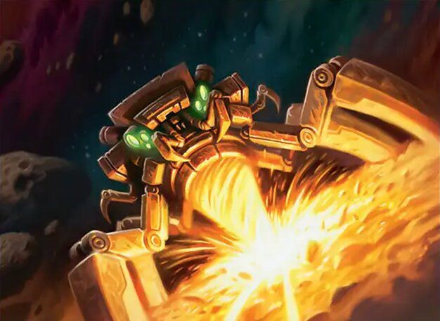 Art for the Magic: the Gathering card 'Slagdrill Scrapper' from the set 'Edge of Eternities' by the artist 'Edgar Sánchez Hidalgo'