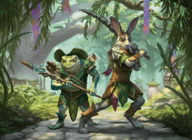 Art for the Magic: the Gathering card 'Treeguard Duo' from the set 'Bloomburrow' by the artist 'Mila Pesic'