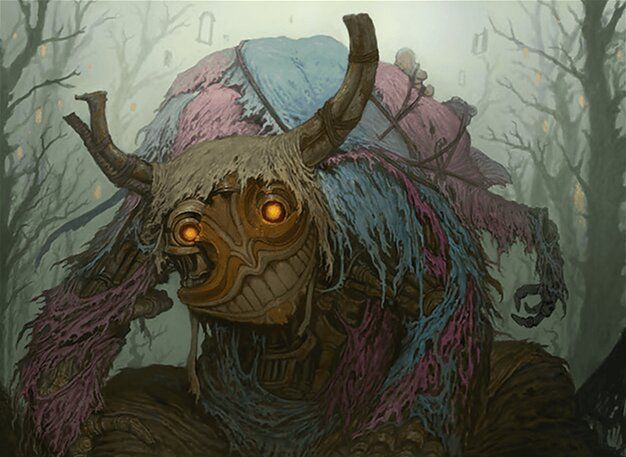 Art for the Magic: the Gathering card 'Patchwork Beastie' from the set 'Duskmourn: House of Horror' by the artist 'John Tedrick'